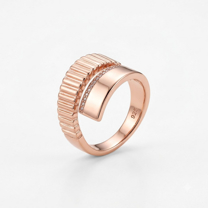 Fluted Dual-Band Wrap Ring