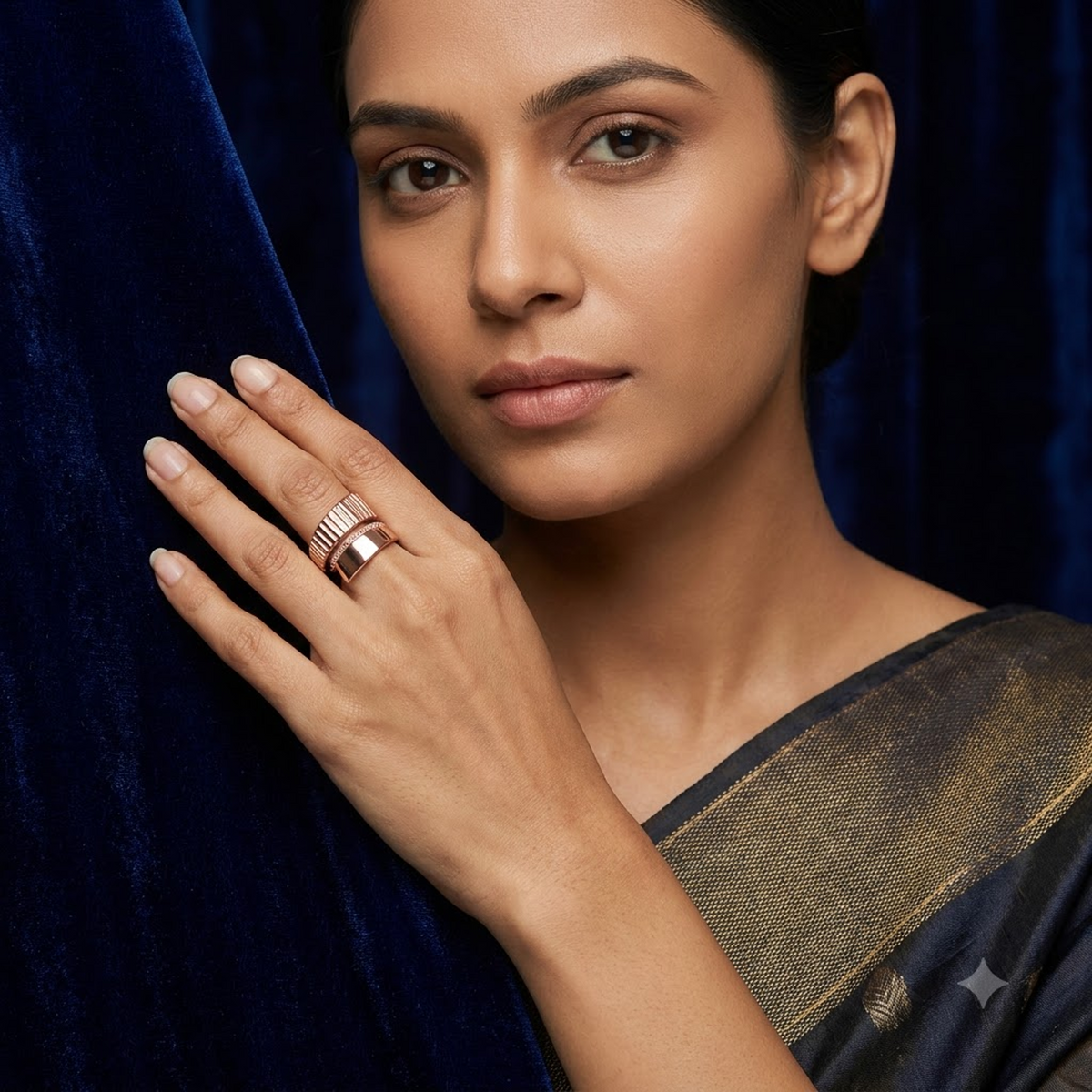 Fluted Dual-Band Wrap Ring
