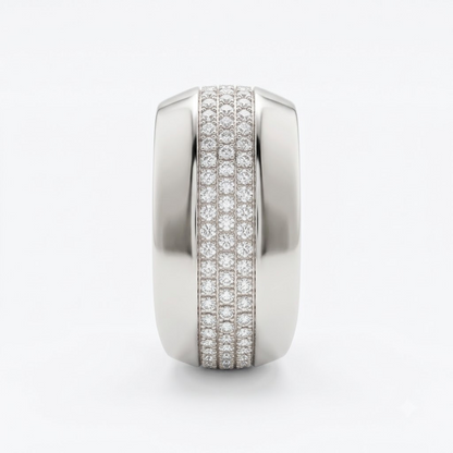 Wide Pave Band Ring