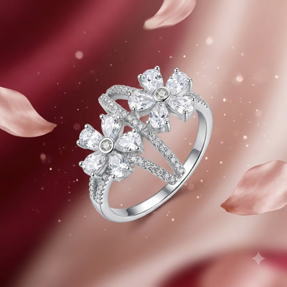 Twin Flora Split Band Ring