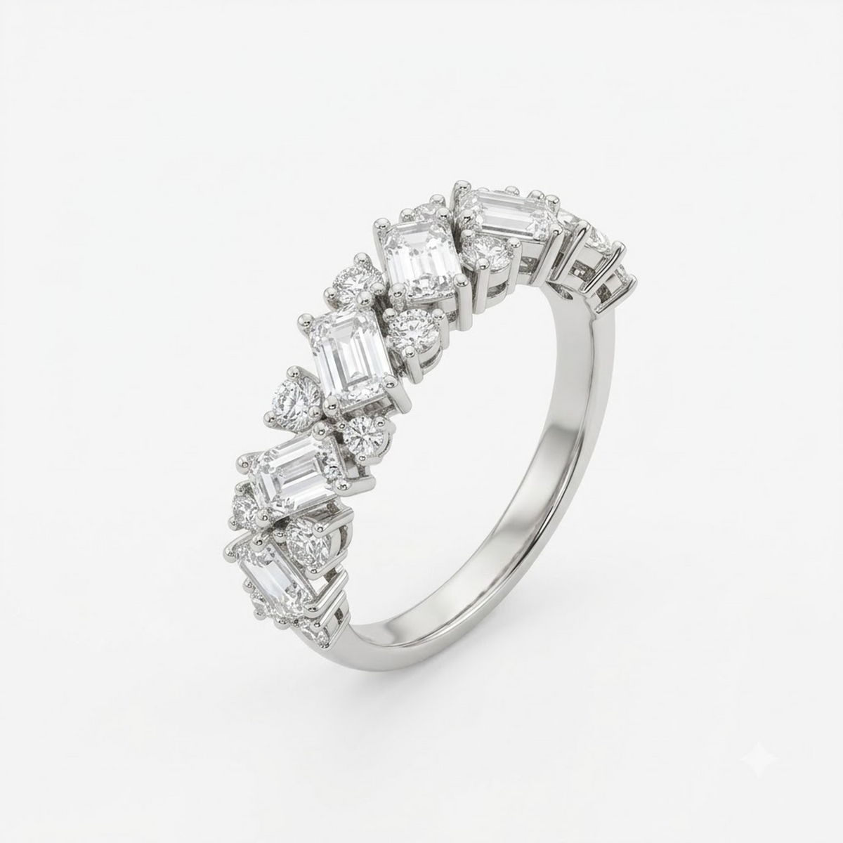 Prism Wave Cluster Ring