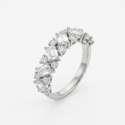Prism Wave Cluster Ring