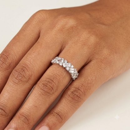 Prism Wave Cluster Ring