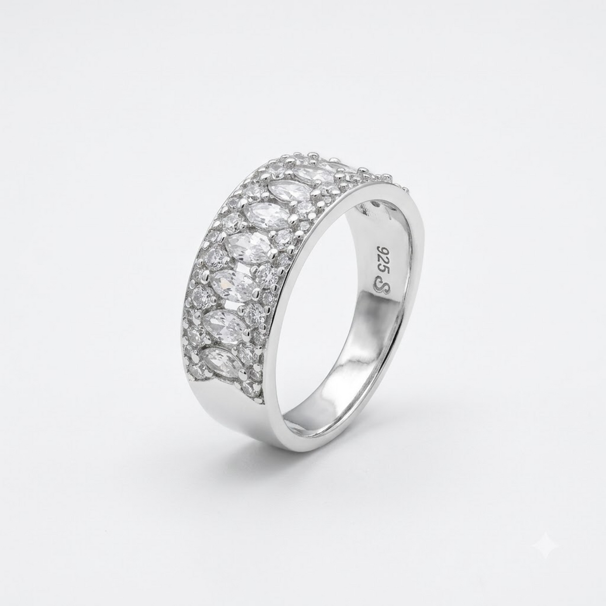 Gild Marquise Pave Wide Ring