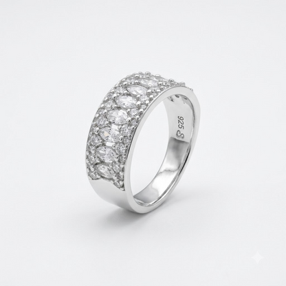 Gild Marquise Pave Wide Ring