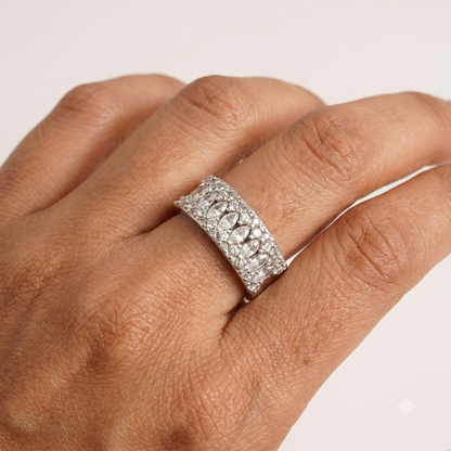 Gild Marquise Pave Wide Ring