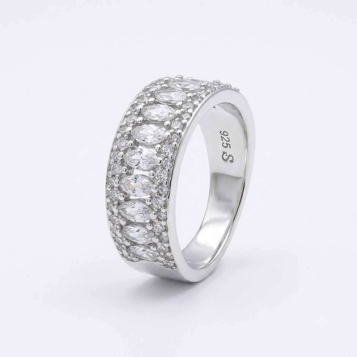 Gild Marquise Pave Wide Ring