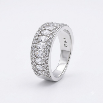 Gild Marquise Pave Wide Ring