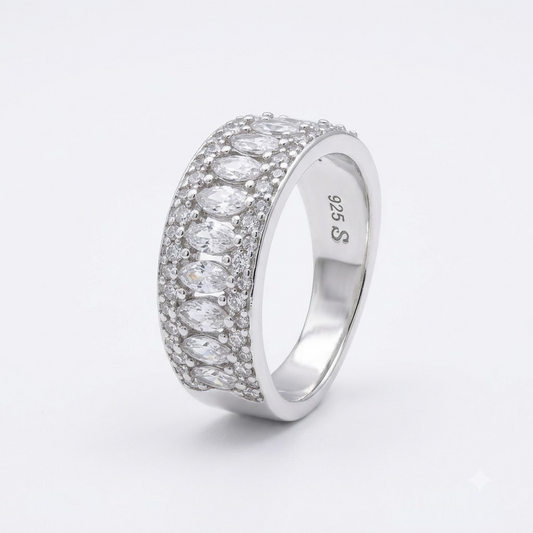 Gild Marquise Pave Wide Ring