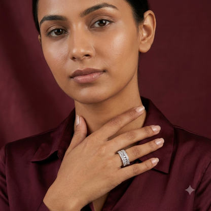 Gild Marquise Pave Wide Ring
