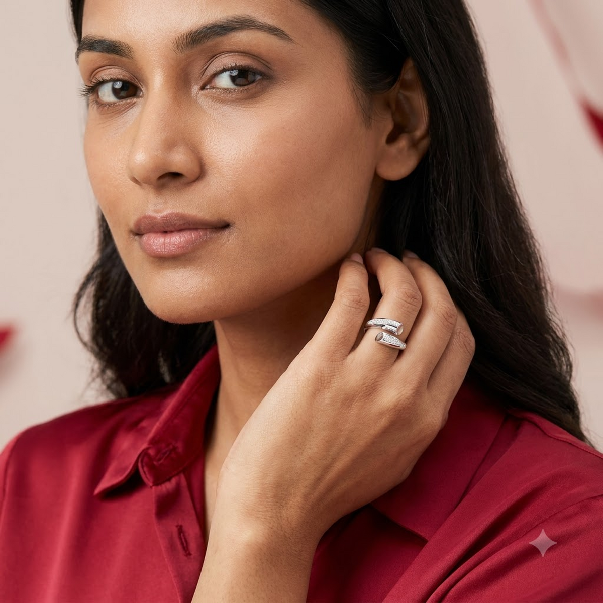 Marquise Solitaire Bypass Ring