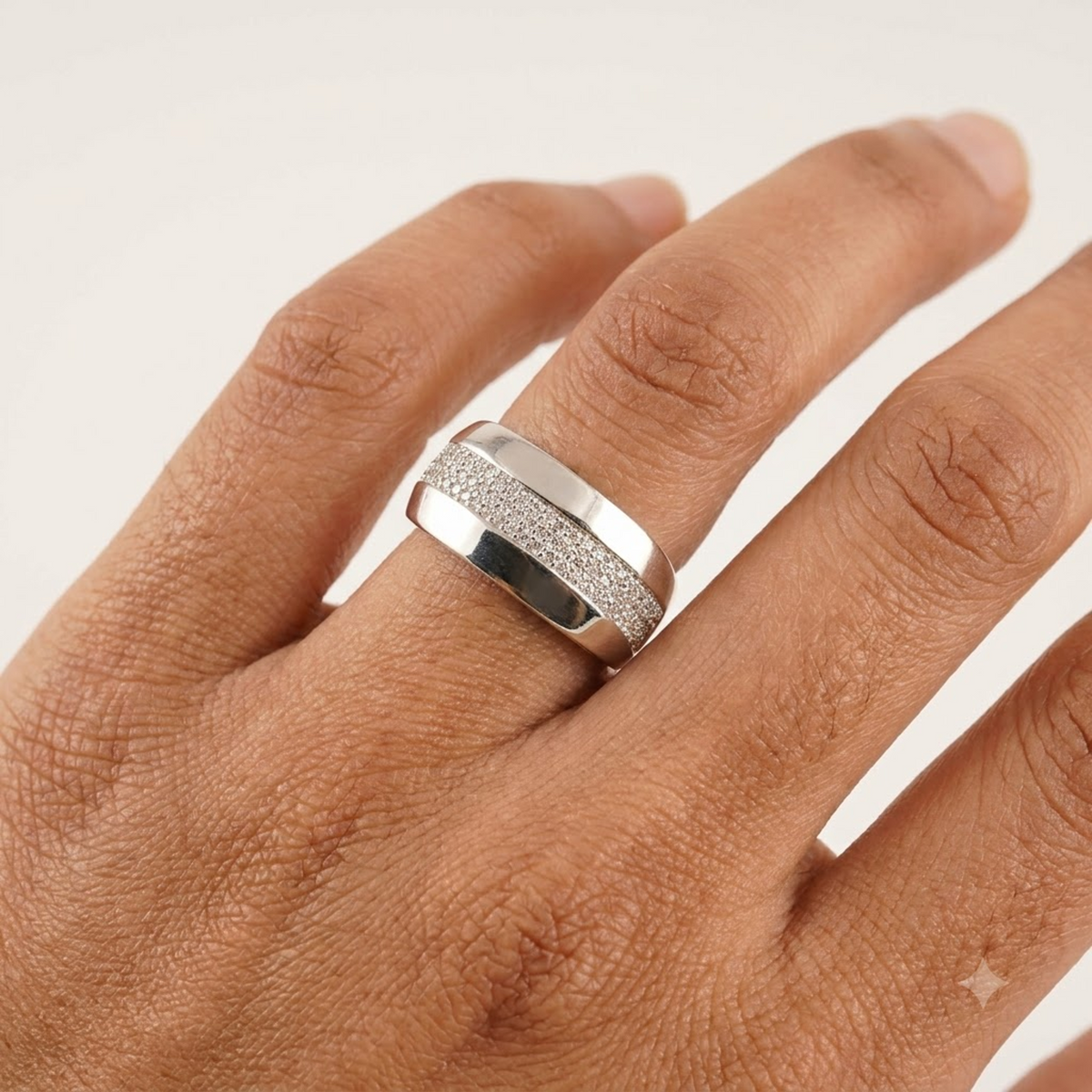 Wide Pave Band Ring