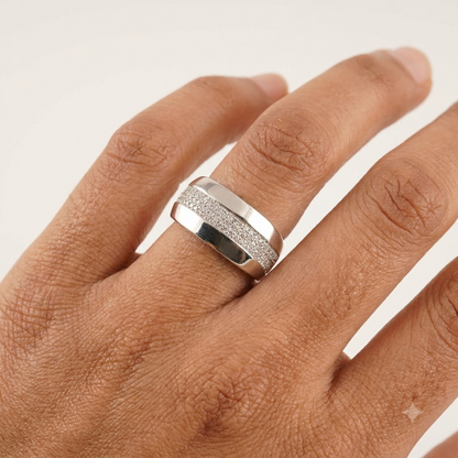 Wide Pave Band Ring