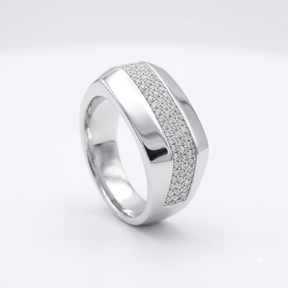 Wide Pave Band Ring