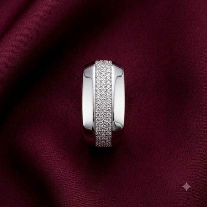 Wide Pave Band Ring