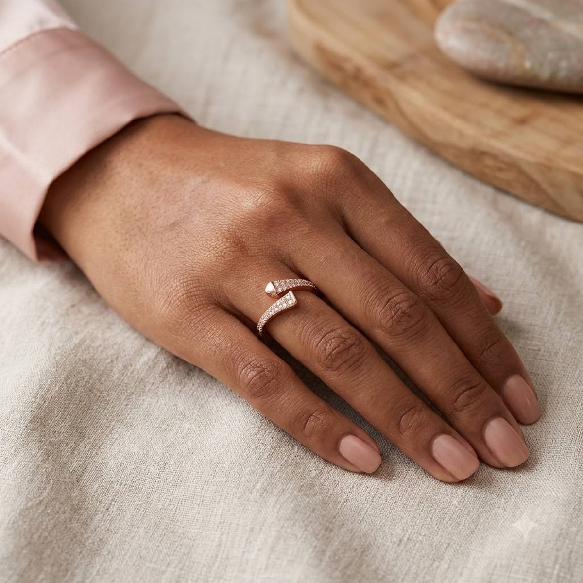 The Serpent’s Wrap Rose Gold Ring