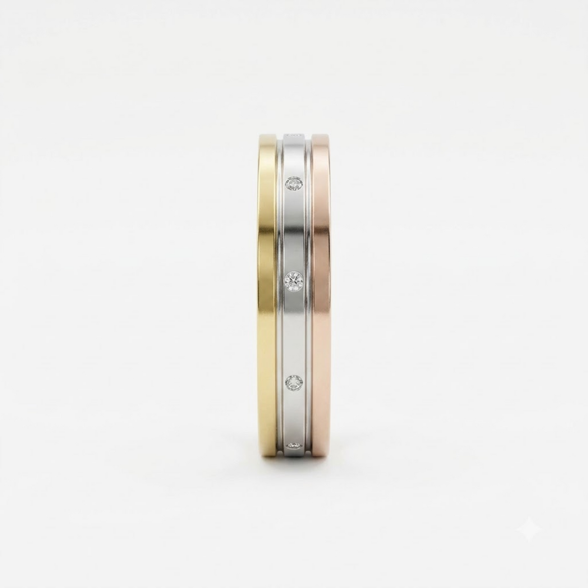 Aura Tri-Tone Diamond Ring