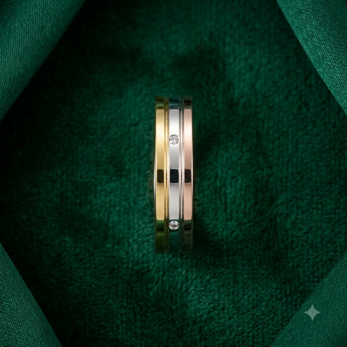 Aura Tri-Tone Diamond Ring