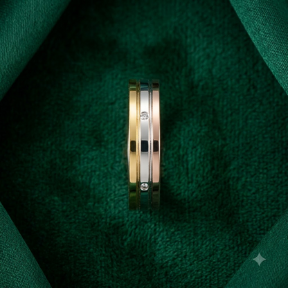 Aura Tri-Tone Diamond Ring