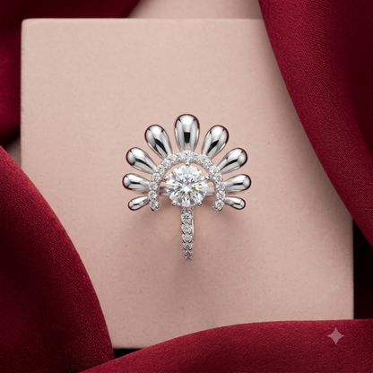 The Solstice Fan Diamond Ring
