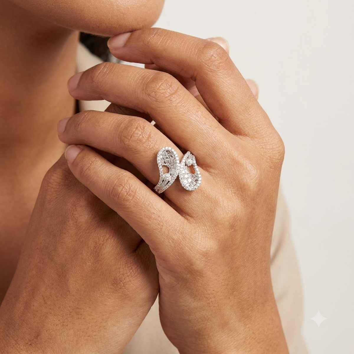 Interlock Diamond Ring