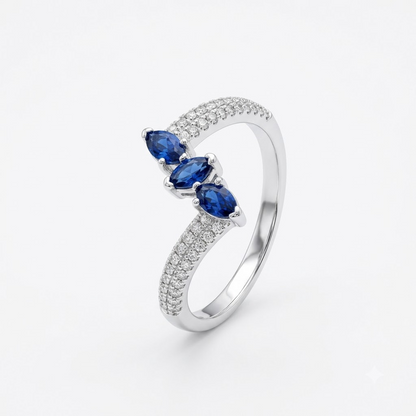 Aura Trio Sapphire Ring