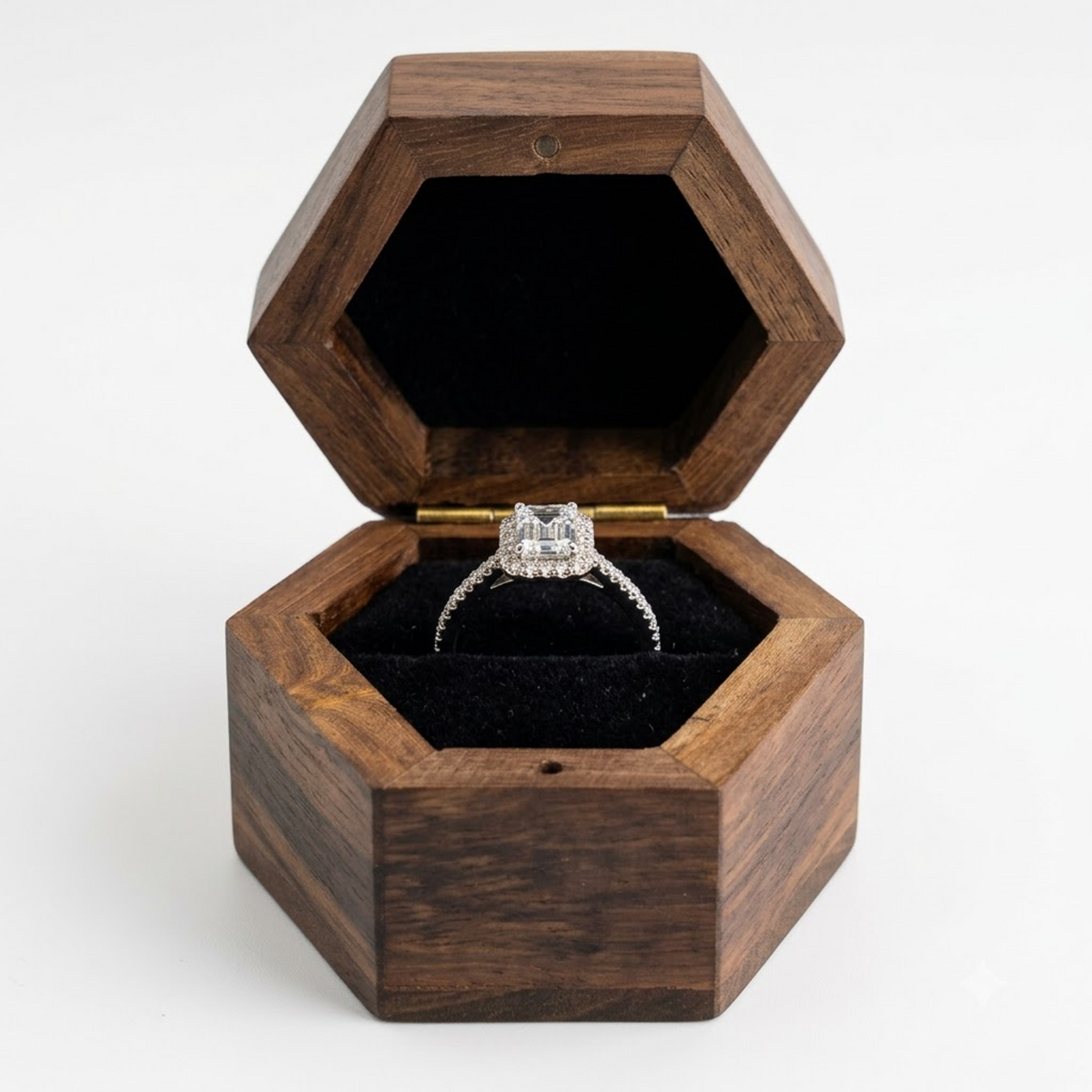 The Emerald Halo Solitaire Ring