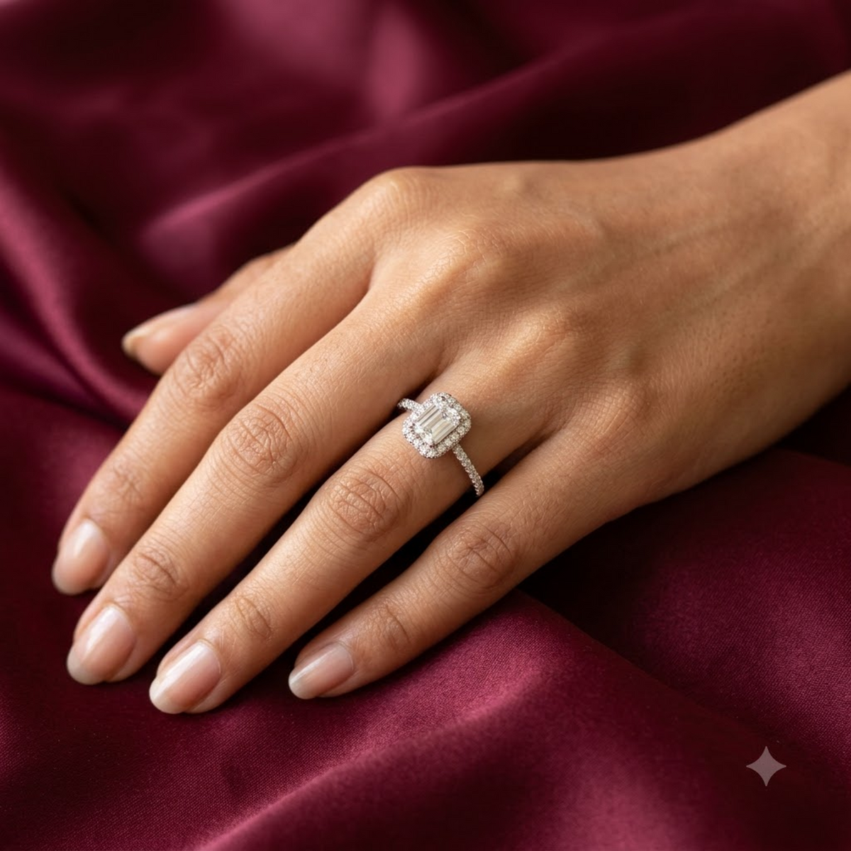 The Emerald Halo Solitaire Ring