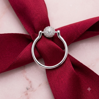 Pave Ball Ring