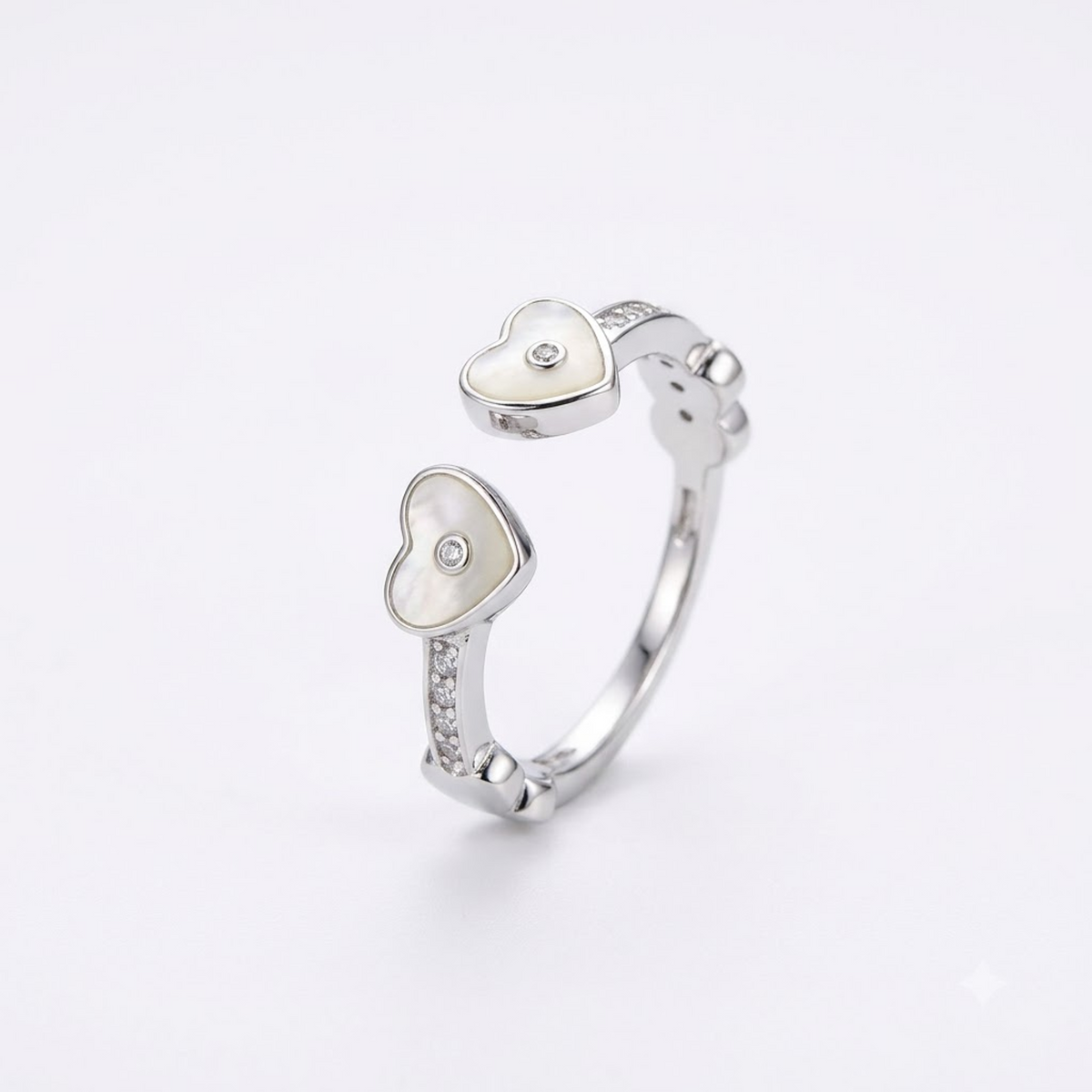 Golden Heartbeat Heart-Detail Ring