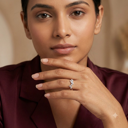 Bezel Scatter Cluster Ring