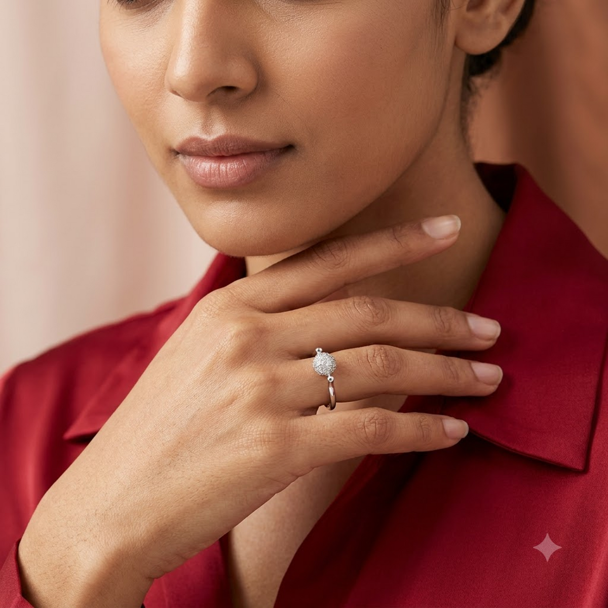 Pave Ball Ring