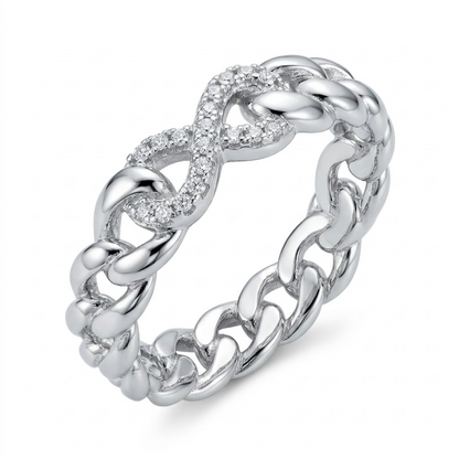 Infinity Sparkle Split-Shank Ring