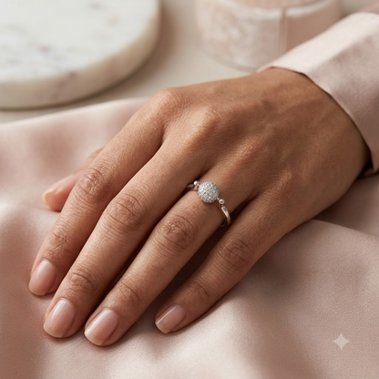 Pave Ball Ring