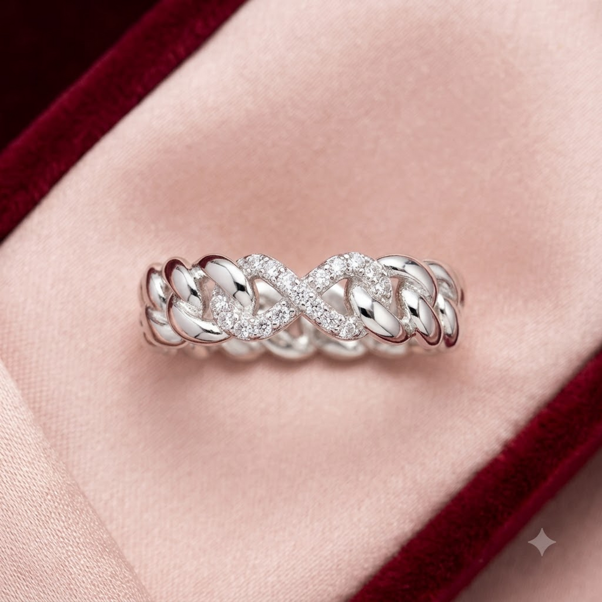 Infinity Sparkle Split-Shank Ring