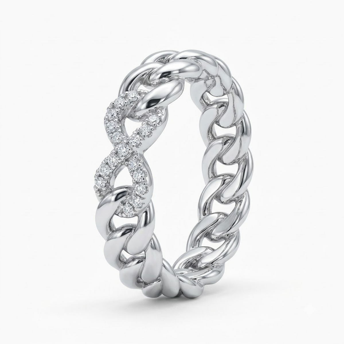 Infinity Sparkle Split-Shank Ring