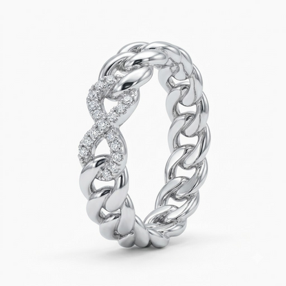 Infinity Sparkle Split-Shank Ring