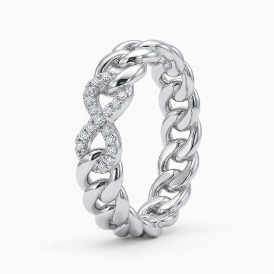 Infinity Sparkle Split-Shank Ring