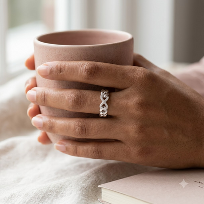 Infinity Sparkle Split-Shank Ring