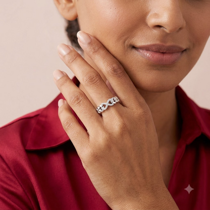 Infinity Sparkle Split-Shank Ring