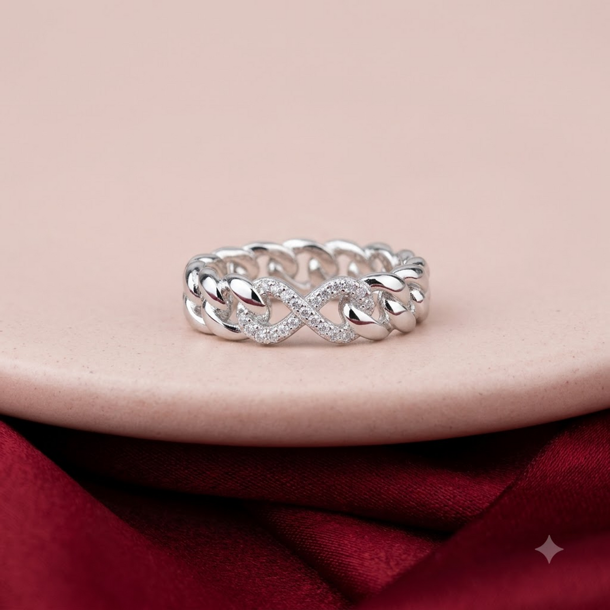 Infinity Sparkle Split-Shank Ring