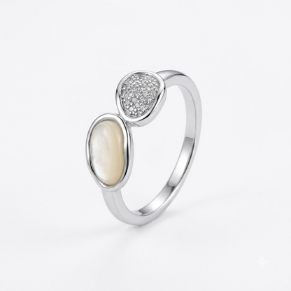 Dual Pebble Mother-of-Pearl Ring