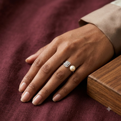 Pearl Wave Open Ring