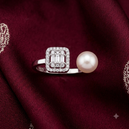 Pearl Wave Open Ring
