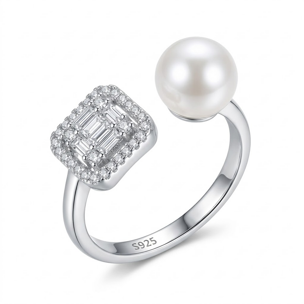 Pearl Wave Open Ring