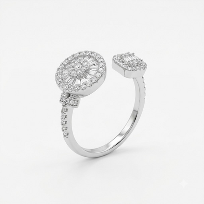 Royal Halo Pave Open Ring