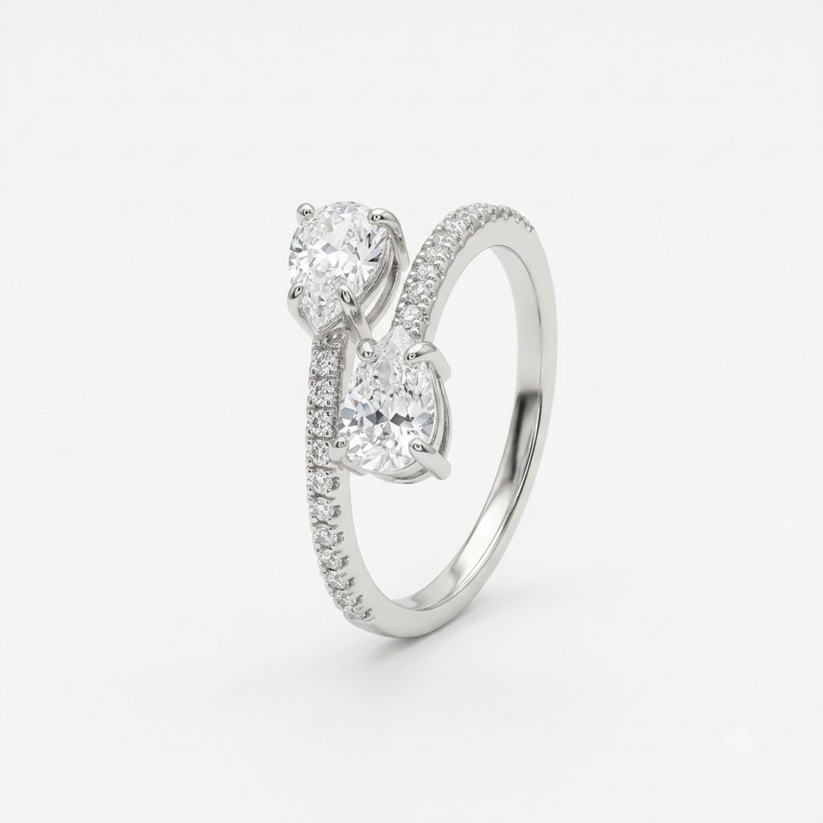 Celestial Twin Teardrop Ring