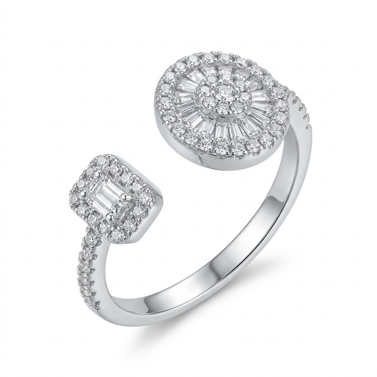 Royal Halo Pave Open Ring