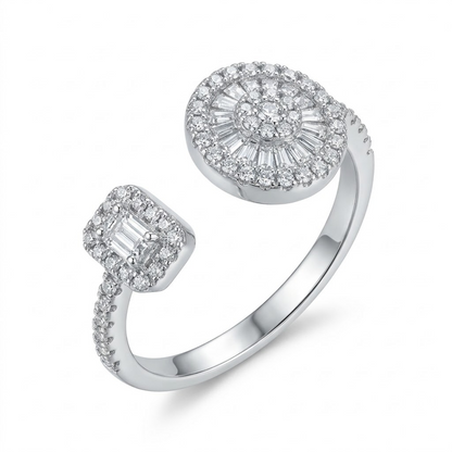Royal Halo Pave Open Ring