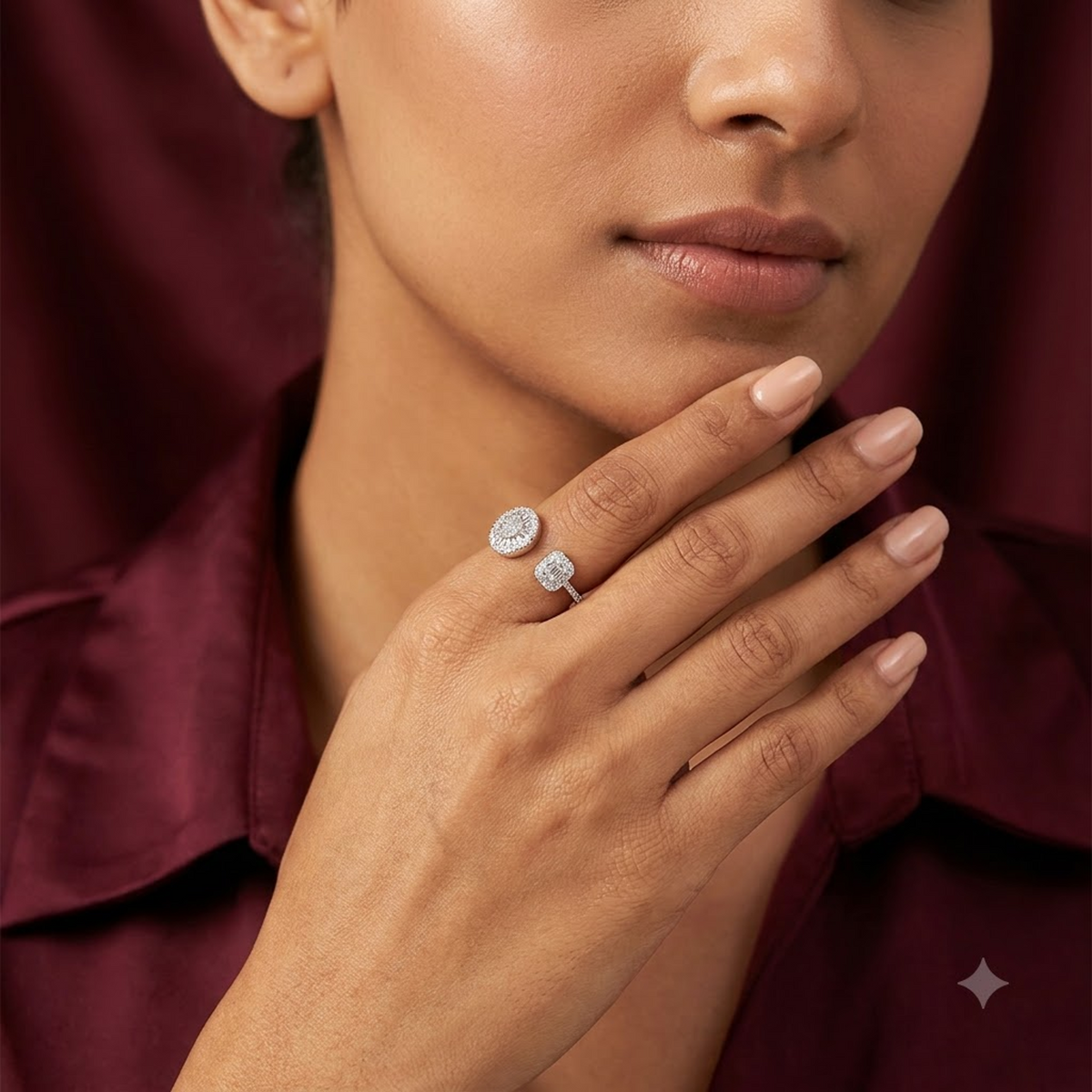Royal Halo Pave Open Ring